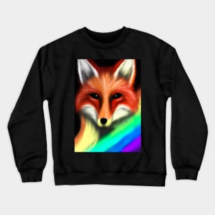 Rainbow Fox Crewneck Sweatshirt